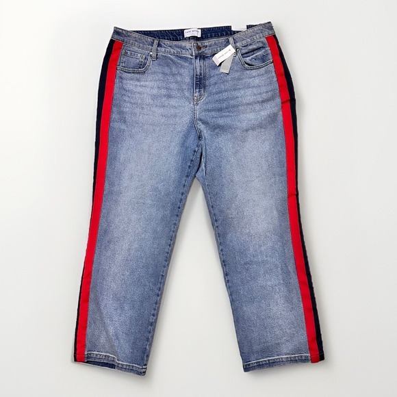Layne Bryant Signature Fit Relaxed Straight Jean With Side Stripe Size 20 NWT - Picture 3 of 16